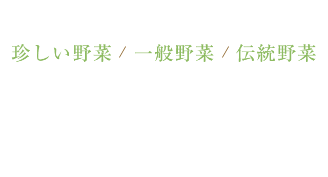 珍しい野菜/一般野菜/伝統野菜